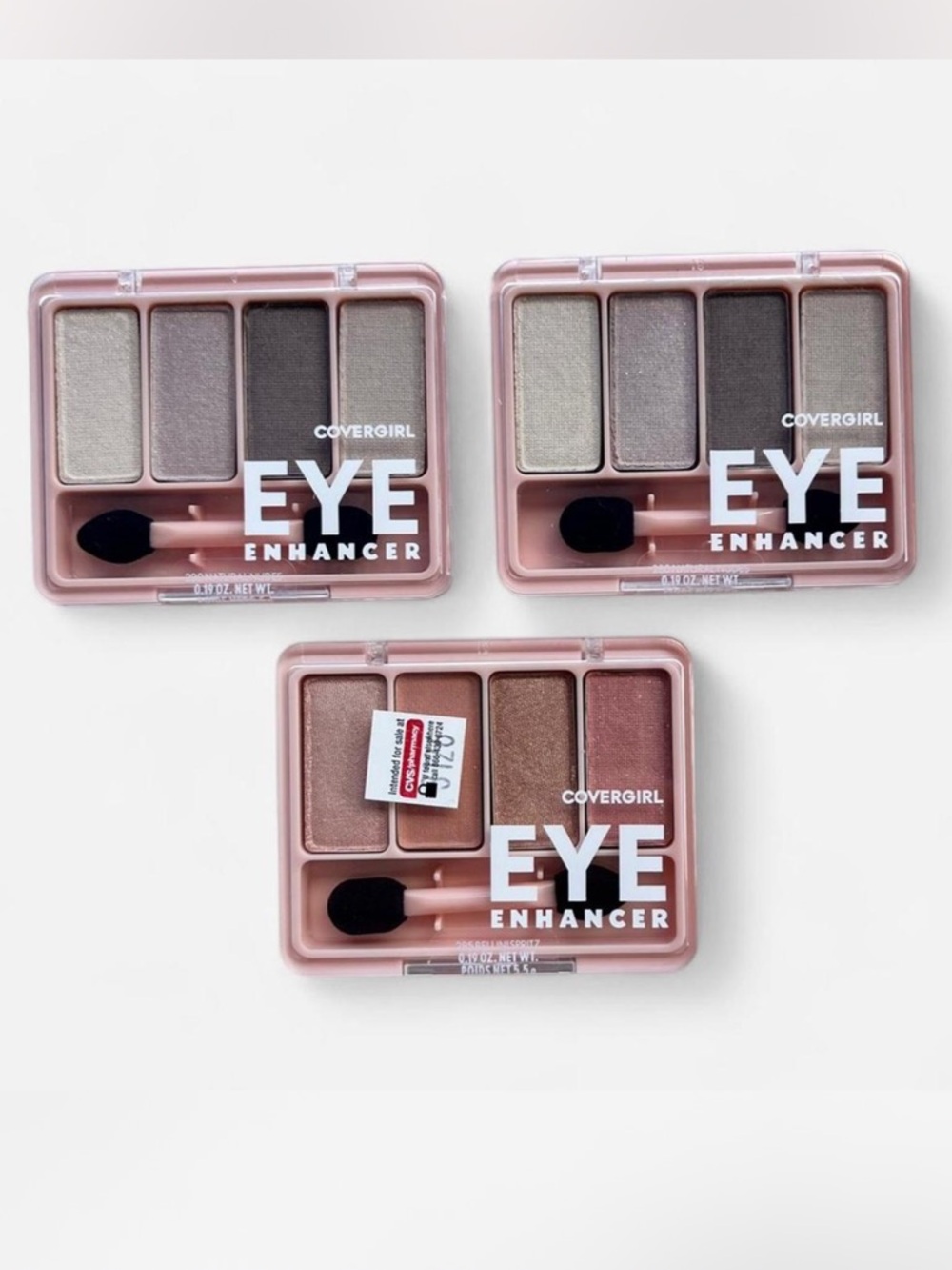 COVERGIRL Eye Enhancer Eyeshadow Quad Palette Bundle NWT 3 Pack Makeup Glam